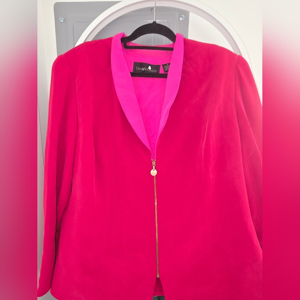 Dana Buchman Fuchsia Zip-Up Jacket
